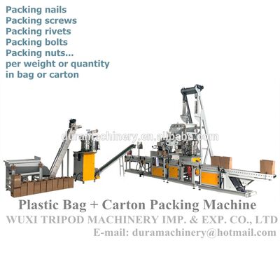 Automatic Carton Packing Machine for Fasteners with 10bag/min Capacity and Easy Operation